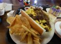 Florida-Day-14-395-Port-Orleans-French-Quarter-Sassagoula-Food-Court-Creole-Cheese-Steak-Po-Boy-and-Chips